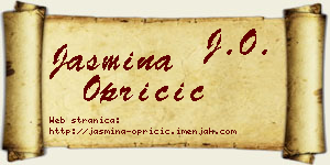 Jasmina Opricić vizit kartica